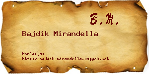 Bajdik Mirandella névjegykártya